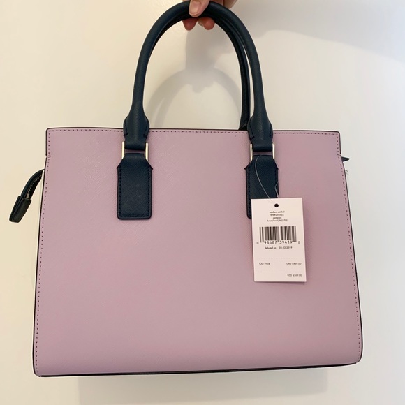 KATE SPADE MEDIUM SATCHEL BAG LAVENDER CROSSBODY - Picture 4 of 5